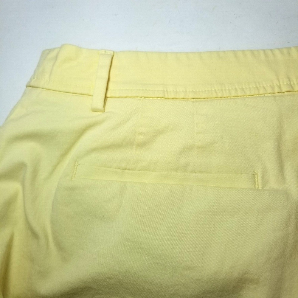 Talbots Outlet Womens Soft Yellow Stretch Bermuda Short Pockets Preppy Summer 16 - Picture 7 of 8